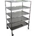Carucior din inox cu 5 polite