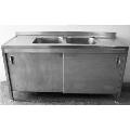 Spalator din inox cu doua cuve adanci