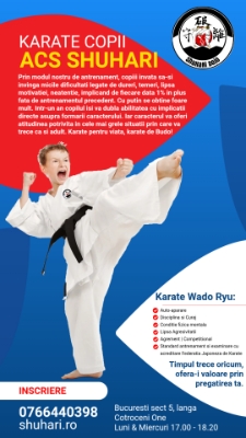 Arte Martiale ACS SHUHARI Cursuri KARATE COPII
