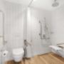King Accessible Guest Room Bathroom at Hilton Garden Inn Bucharest Airport