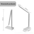 Lampa birou LED incarcator wireless, control tactil, pliabil, 3 niveluri de reglare a luminozitatii, USB, Alb