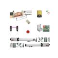 Kit complet automatizare porti batante 4 metri 2 motoare electromecanice 220 V cursa 300 mm Kit suport de fixare 2 comenzi radio