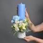 LUMANARE BOTEZ BAIETEL CU URSULET ALBASTRU - California FLowers