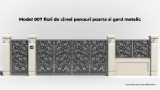 Panou poarta si gard metalic - Flori de cires