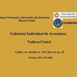 Cabinetul de Avocatura Vaduva Costel - Private Law Firm Costel Vaduva