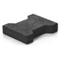 DALE DE CAUCIUC, TIP DUBLU T, 200x165x43 mm, NEGRU (35 BUCĂŢI/MP)