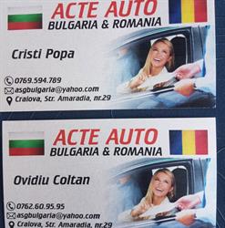 Acte Auto Bulgaria si Romania