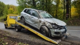 Transport autoturism avariat pe platforma Traian TKD