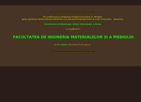 Universitatea Dunarea de Jos - Facultatea de Metalurgie, Ştiinţa Materialelor Şi Mediu