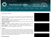 Website Universitatea Babes - Bolyai - Facultatea de Litere