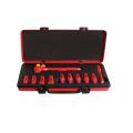 Set capete chei tubulare izolate la 1000 V si accesorii 1 2" in cutie metalica 11 piese - Unior ( 616704 )