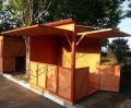 Chioscuri comerciale din lemn, fabricate premontate in panouri