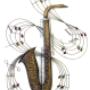 Saxofon pe rauri de note