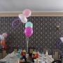 Decor botez: Suzete din baloane cu heliu