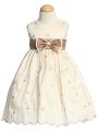 Rochie de gala fete 10 ani tafta crem