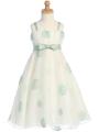 Rochie de gala copii din organza cu buline