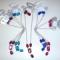 Set de lantisor cu cercei multicolori