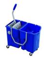 Galeata impartita pe roti de 15+15L cu storcator incorporat