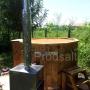 Ciubar-Hottub din lemn cu soba externa