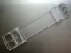 curea swatch alb-transparet de 17 mm, latime, partea cu catarama.