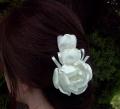 Accesoriu pentru par mirese cu flori satin