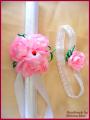 Set pentru botez fetite cu flori handmade