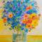 Pictura-flori-Blue-Orange