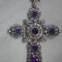 cruciulita sec 19 , aur 18k , diamante si ametiste