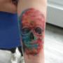Tatuaj Craniu Watercolor
