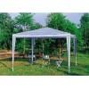 Pavilion gradina 300 x 300 x 250 cm - alb cu dungi, tesatura caserata
