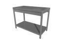 Masa de lucru inox cu polita 1200x700