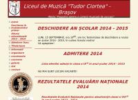 Website Liceul de muzica Tudor Ciortea