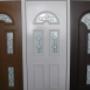 Usi PVC pentru exterior cu panel ornamental
