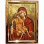 Icoana pictata manual Sfânta Fecioară Maria Axion
