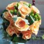 buchet mireasa trandafiri somon