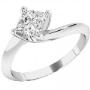Inel Twist cu Aur Alb si Diamant