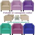 Fotolii si canapele tapitate color